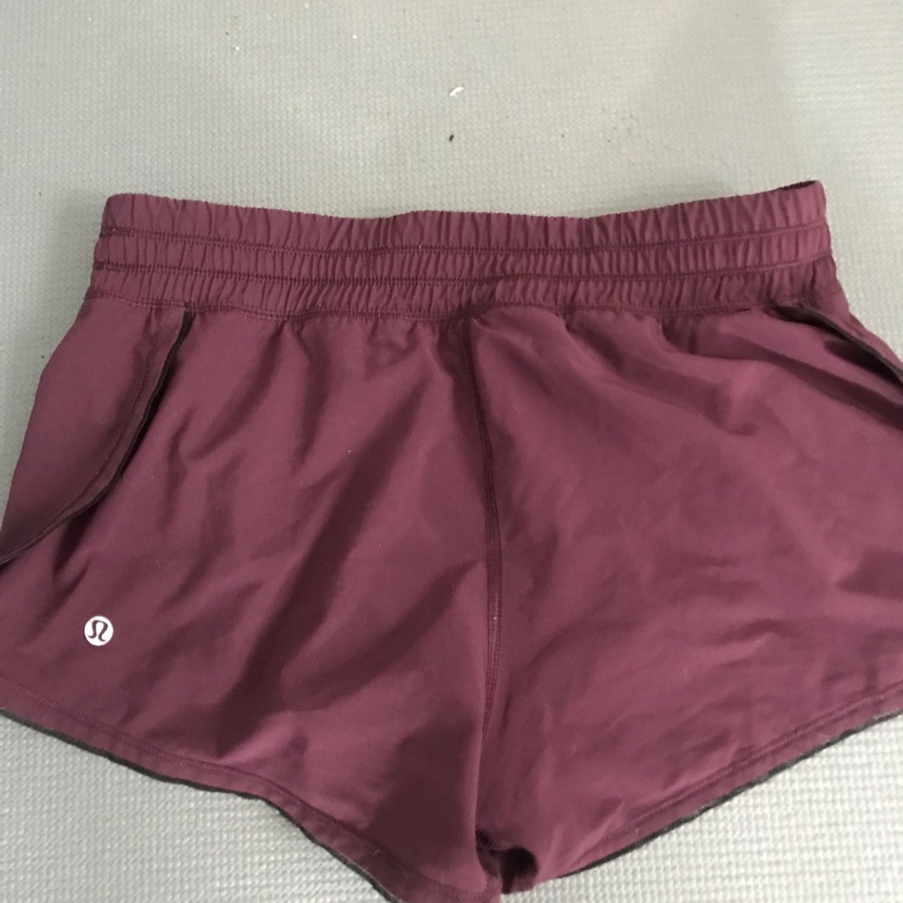 Lulu Lemon Maroon running shorts